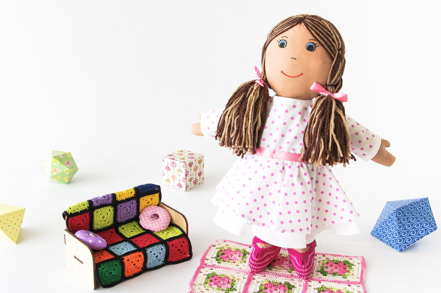 Handmade Ethnic Doll Rag Doll with Clothes