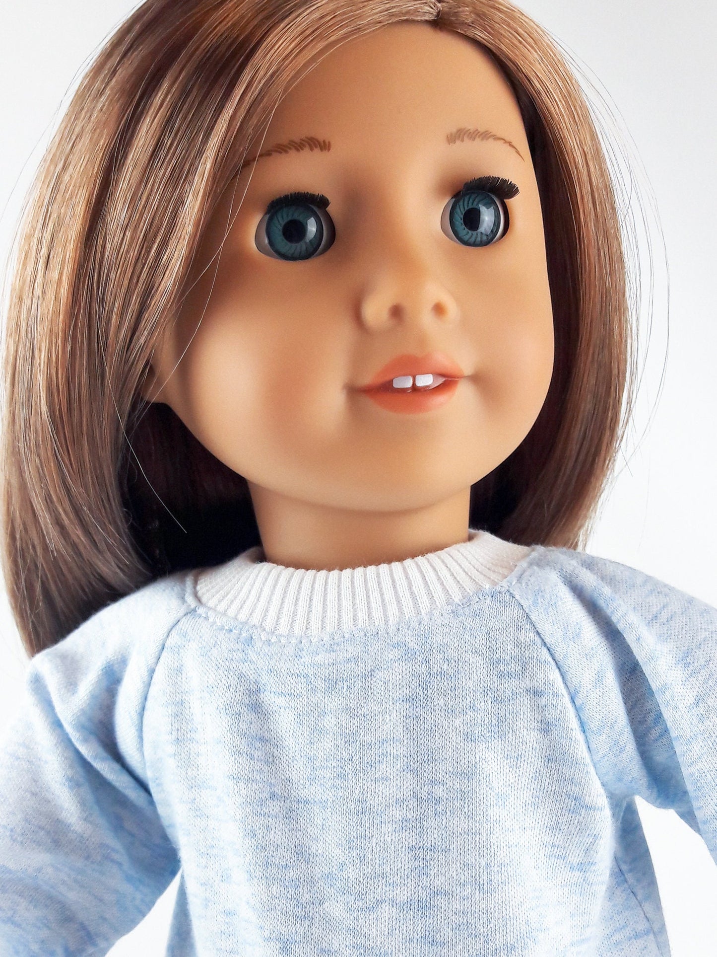 Denim Clothes American Girl Doll Clothes Denim Skirt Long Sleeve Pullover 18 Inch Doll Clothes