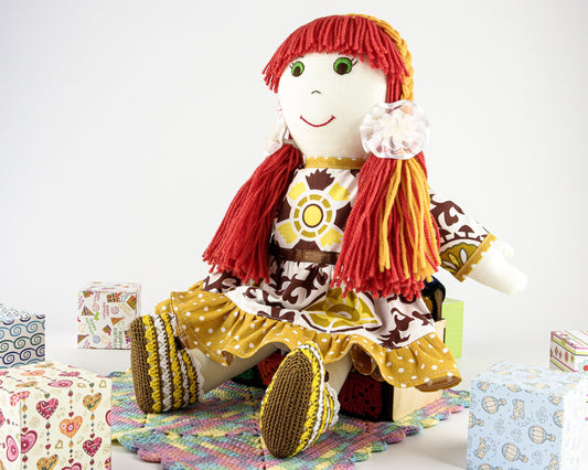 Handmade Cloth Doll for Kids Educational Toy Rag Doll