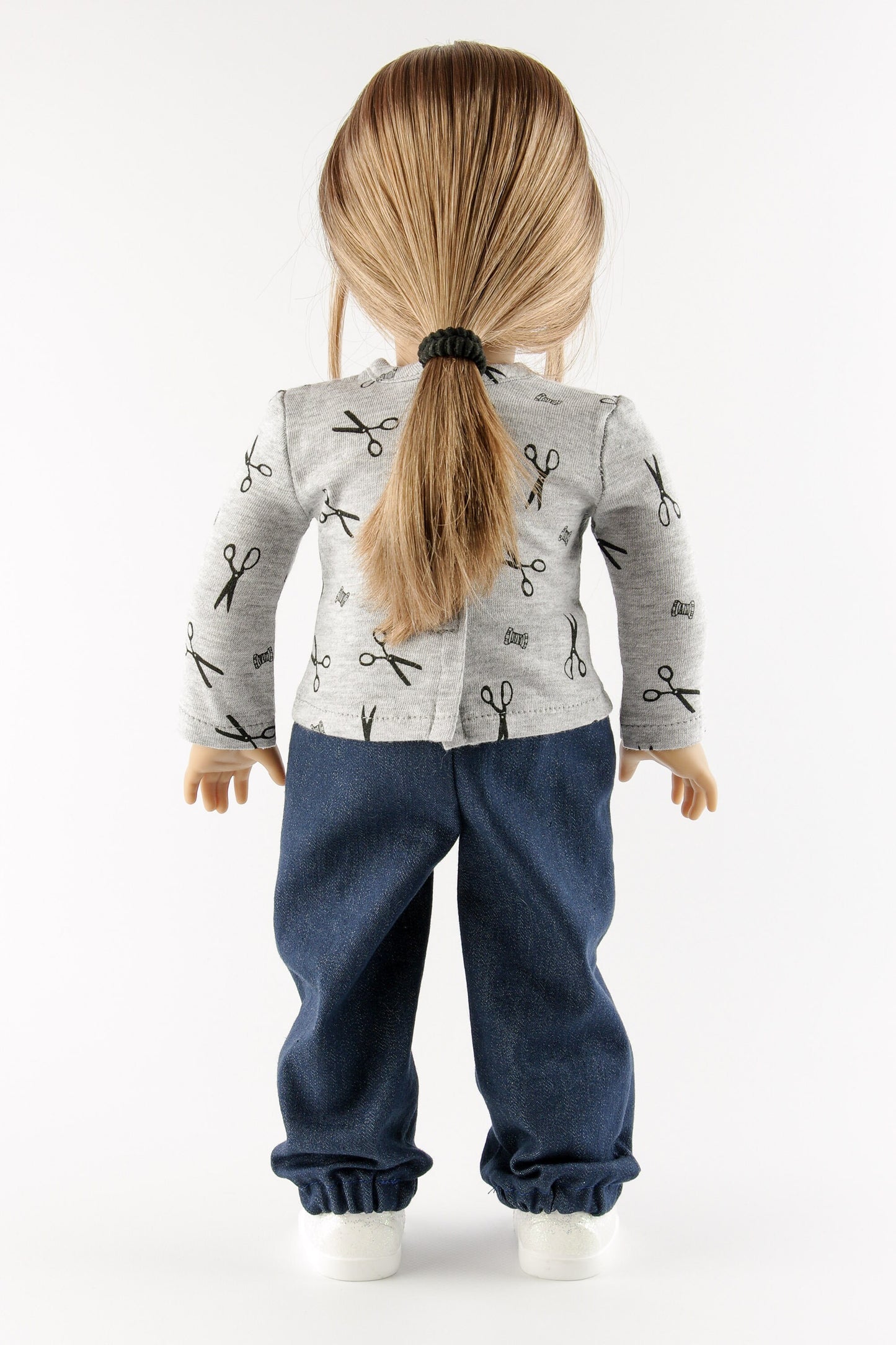 American Girl Doll Clothes Set Sweatshirt For Doll Baggy Denim Pants 18 Inch Doll Clothes