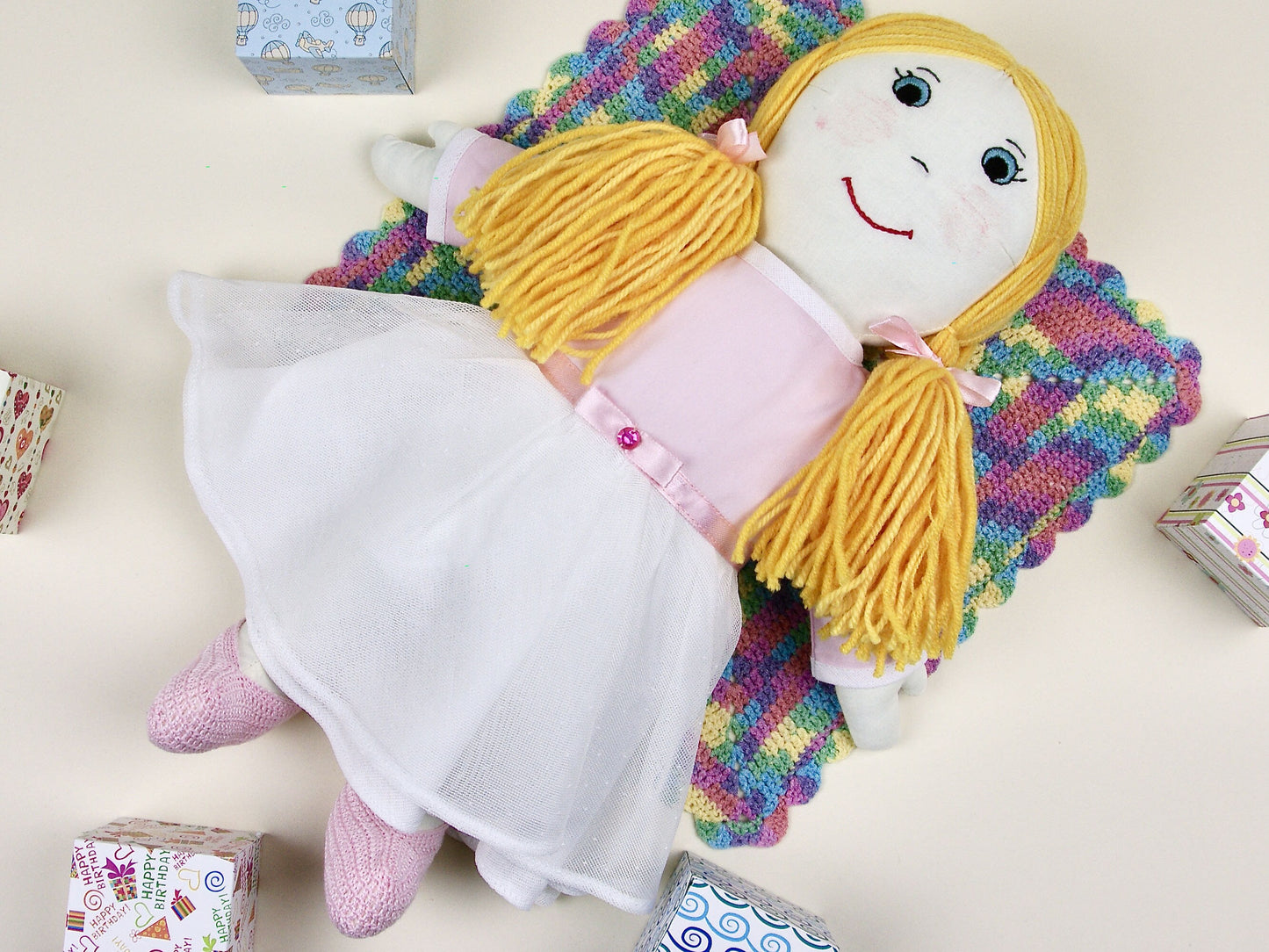 Handmade Ballerina Cloth Rag Doll Soft Toy