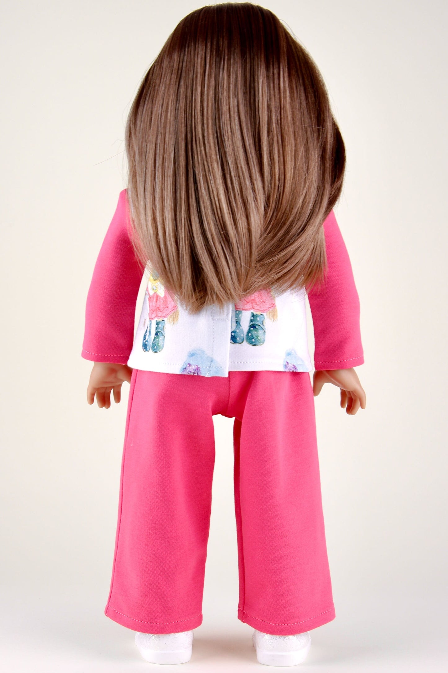 American Girl Doll Pajama Pink Sweatpants and Sweatshirt for Dolls 18 Inch Doll Clothes