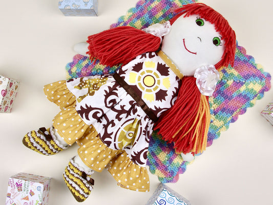 Handmade Cloth Doll for Kids Educational Toy Rag Doll