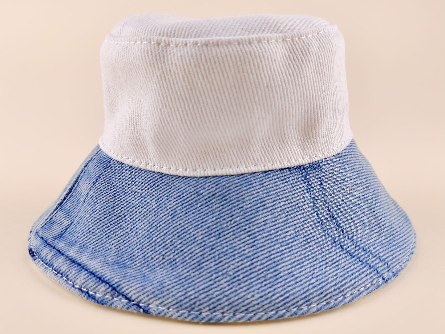 Wide brim denim bucket hat for American Girl Doll 18 inch doll clothes